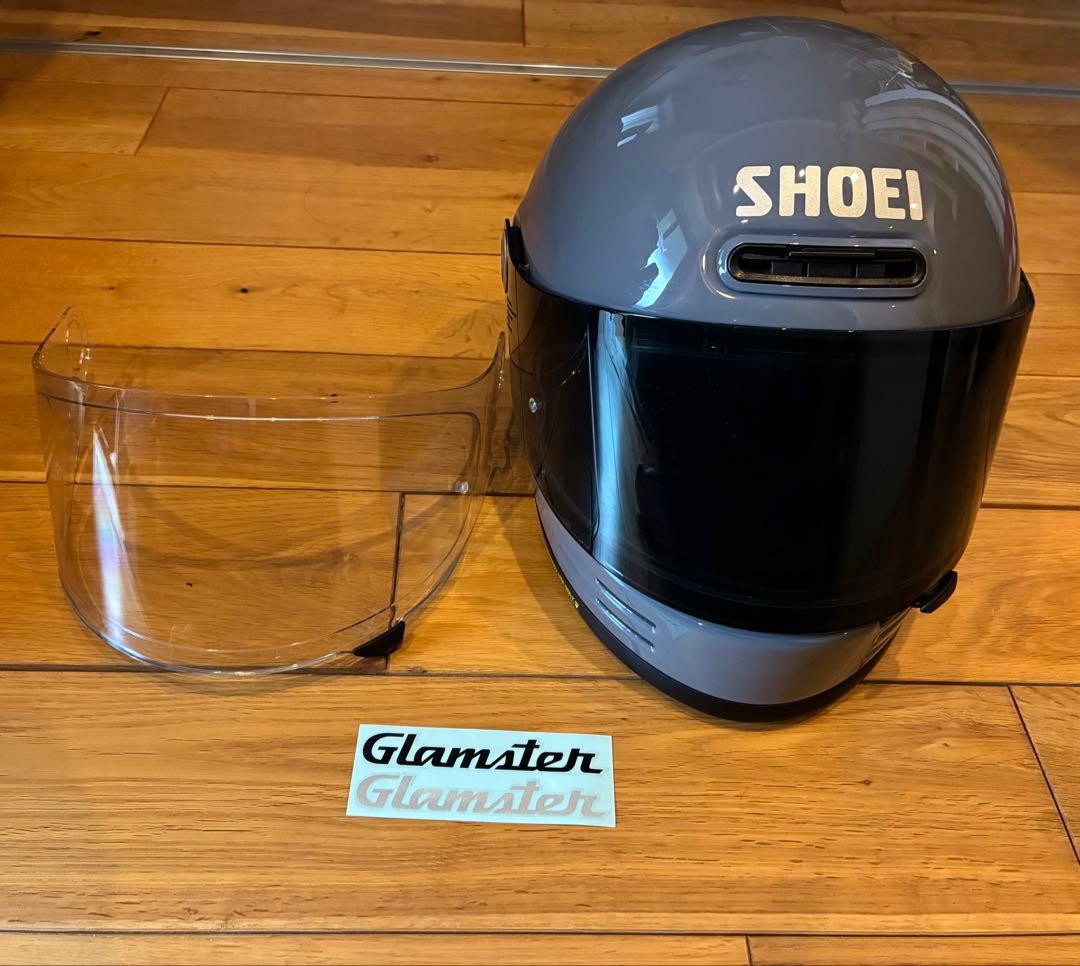 SHOEI Glamster バサルトグレー　Mサイズ　社外スモークシールド付き