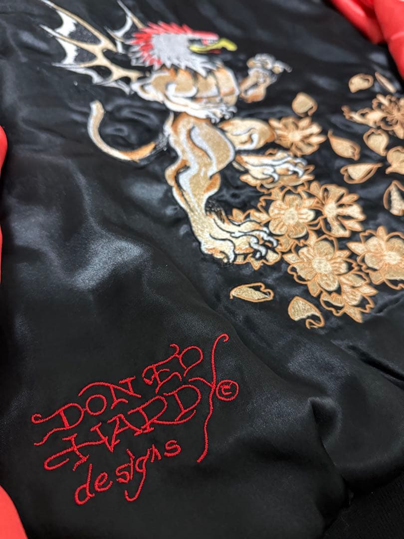 ２面用 Ed Hardy 龍 日本限定 スカジャン vintage サテン