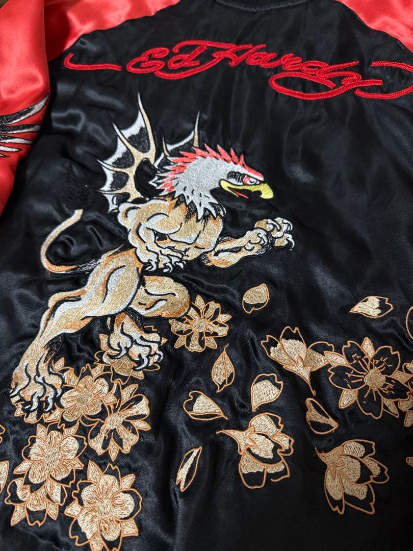 ２面用 Ed Hardy 龍 日本限定 スカジャン vintage サテン