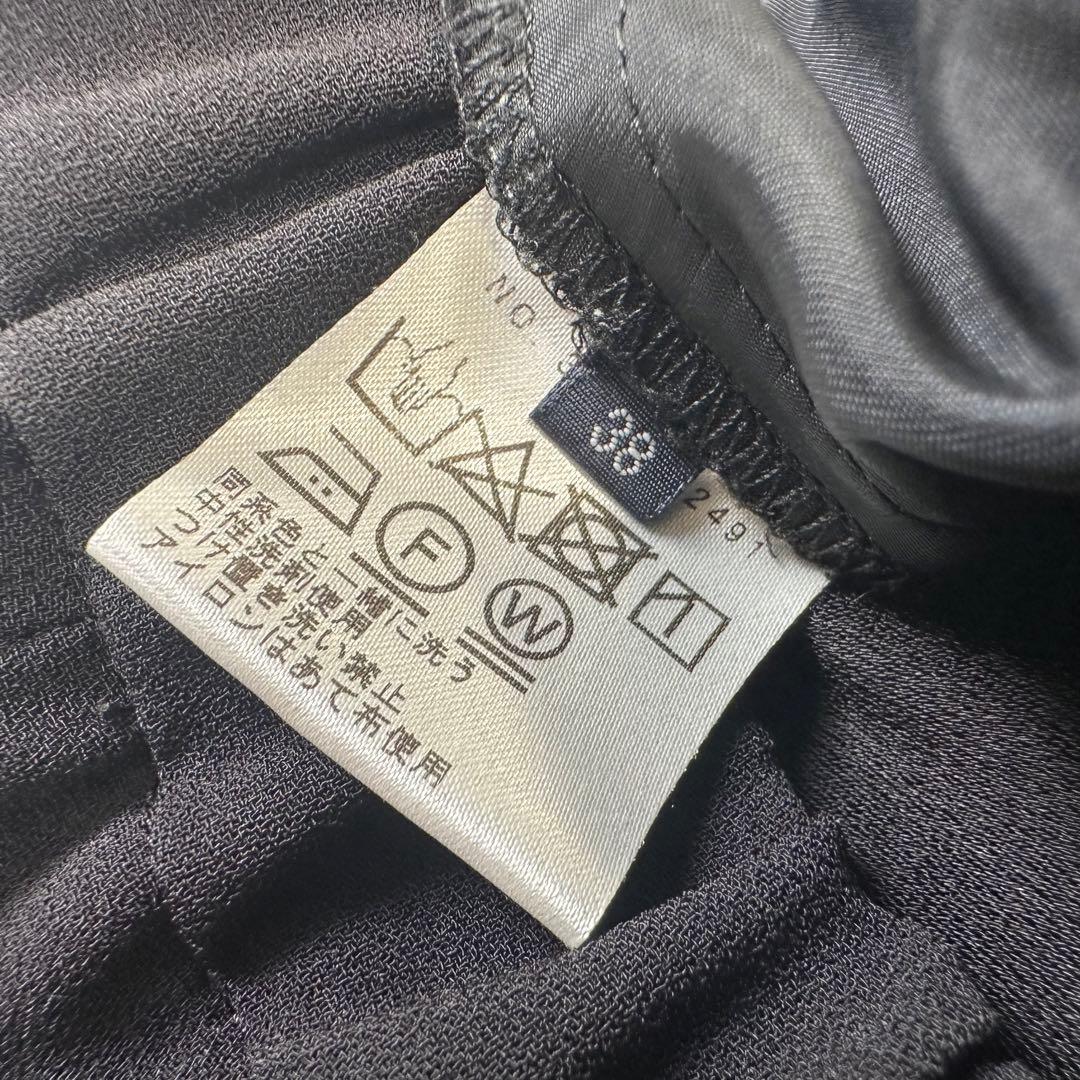 【美品】SHIPS ノーラペルセットアップ スーツ イージー素材 ブラック