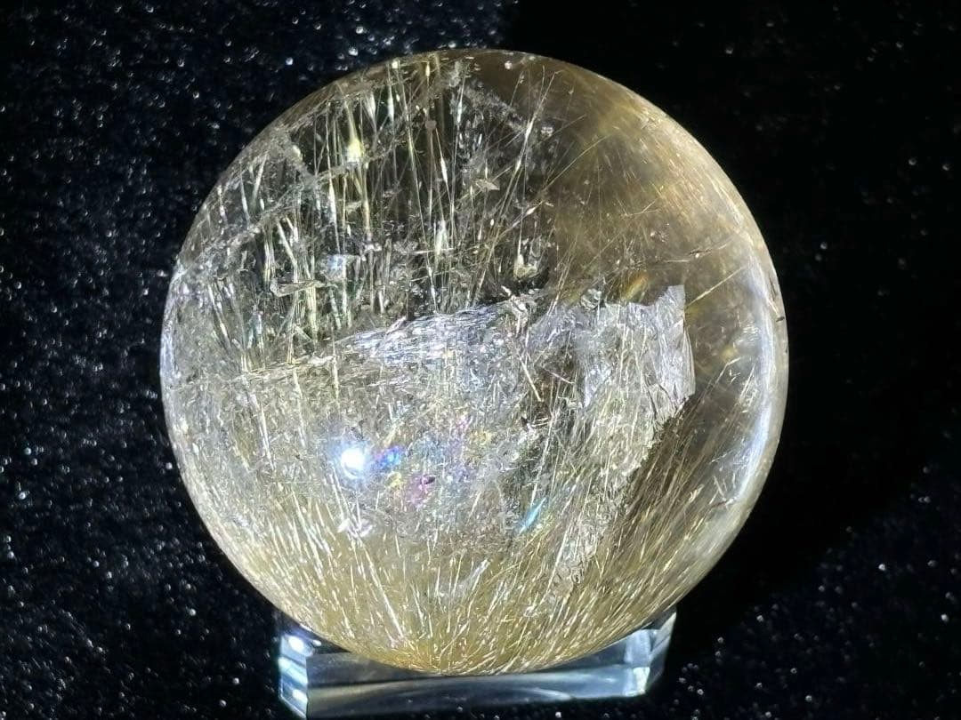 【金運、仕事運上昇】虹入り！ゴールドルチルスフィア ⭐️R 142