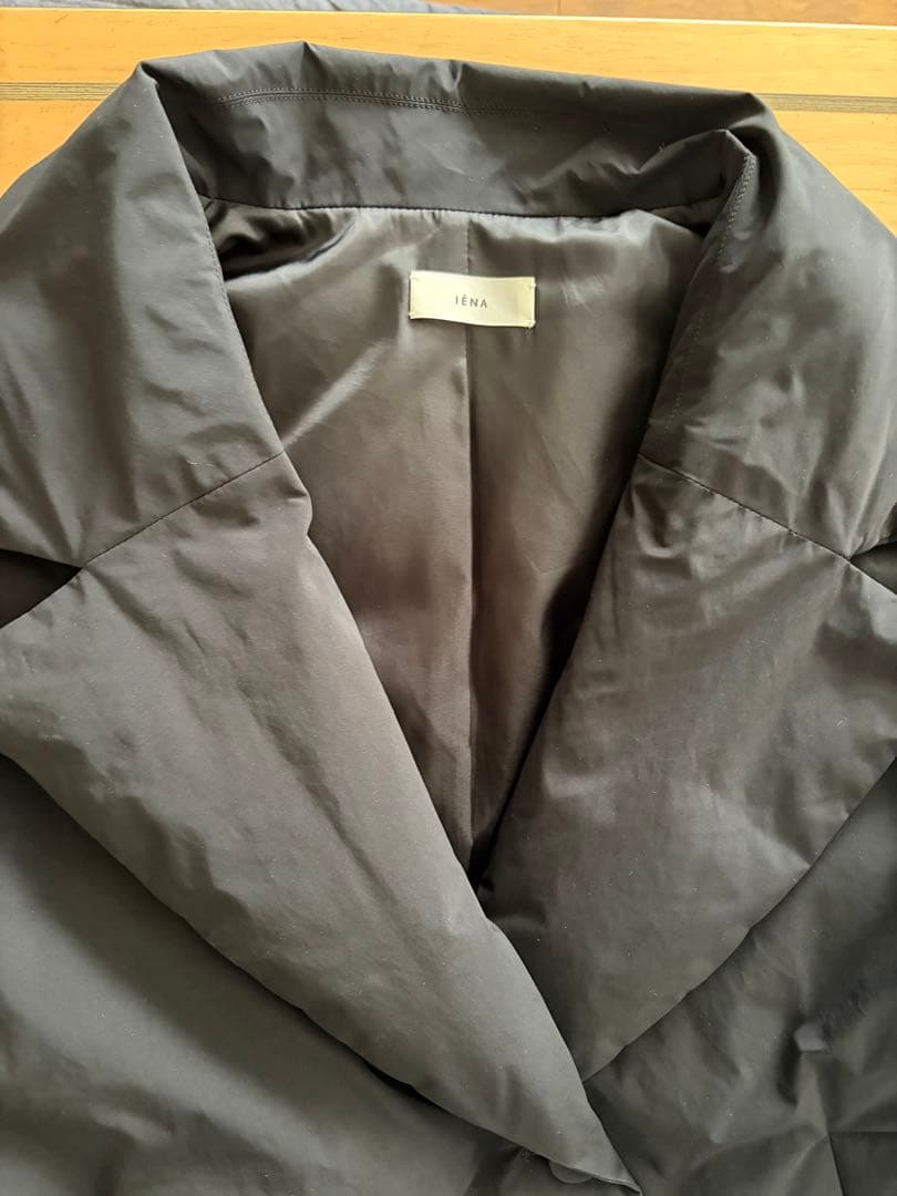 IENA 撥水テイラーコクーンダウン　黒　36