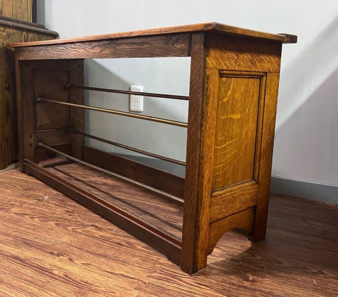 USA アンティーク　シューズラック　ビンテージ 家具　什器