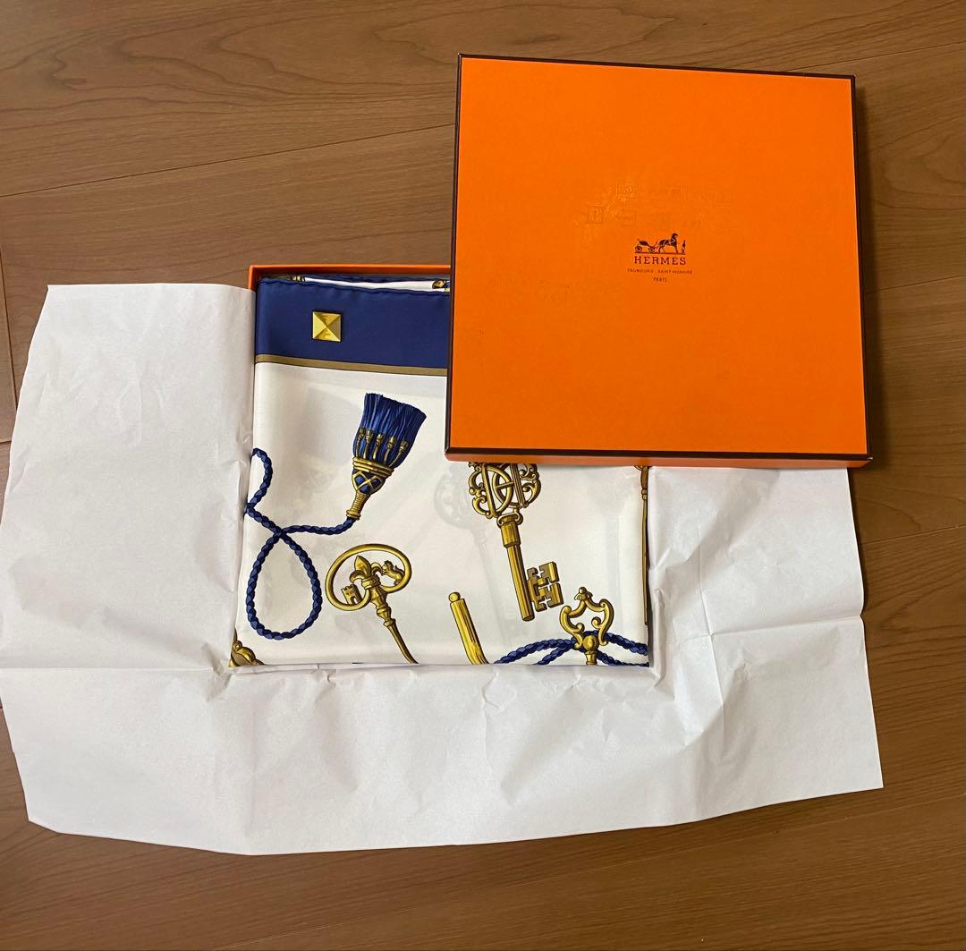 【YH★ 様 ご購入】HERMES lesCles(鍵柄) エルメス スカーフ