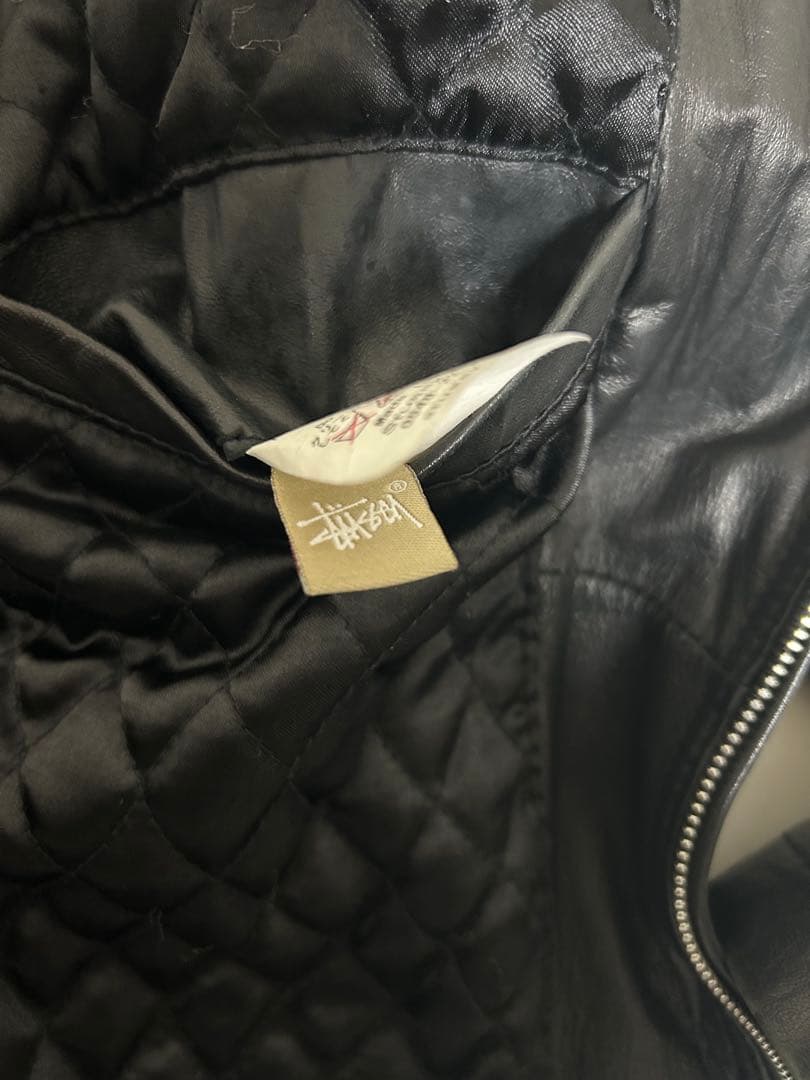 Stussy レザージャケット シングルライダース ステューシー ラムレザー