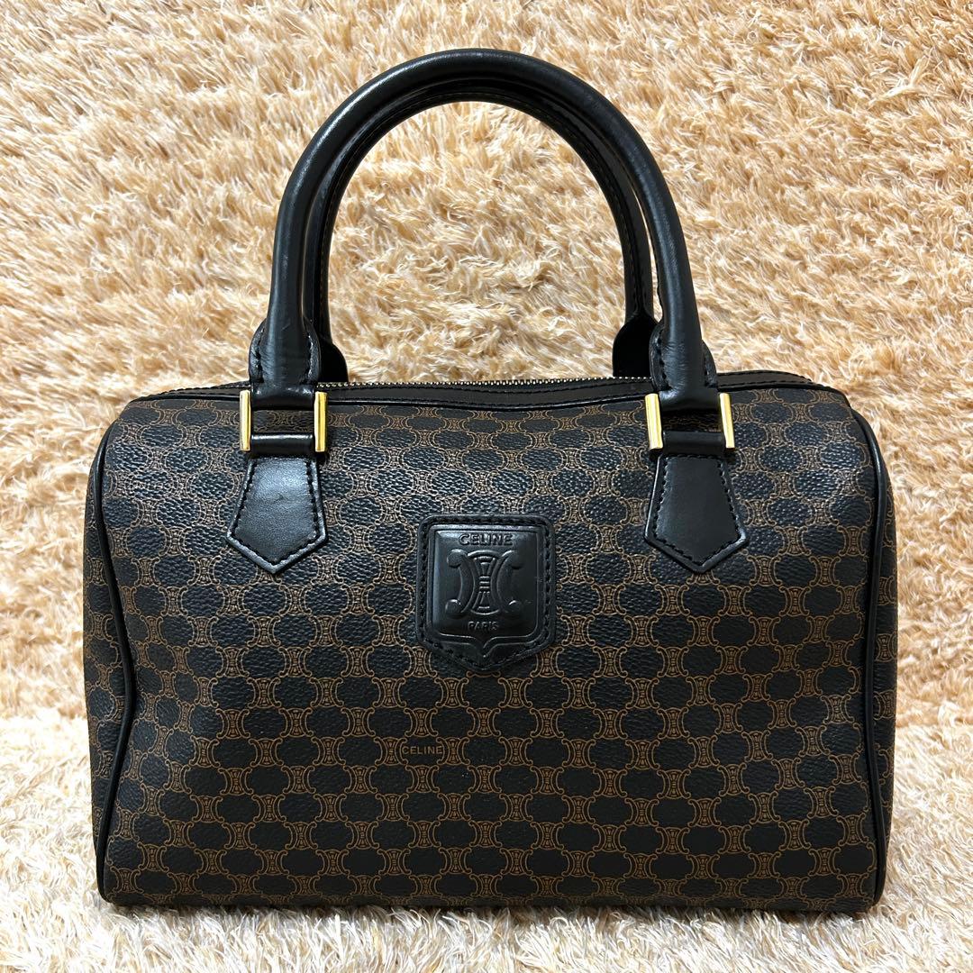 美品✨ セリーヌ マカダム トリオンフ ミニボストンバッグ