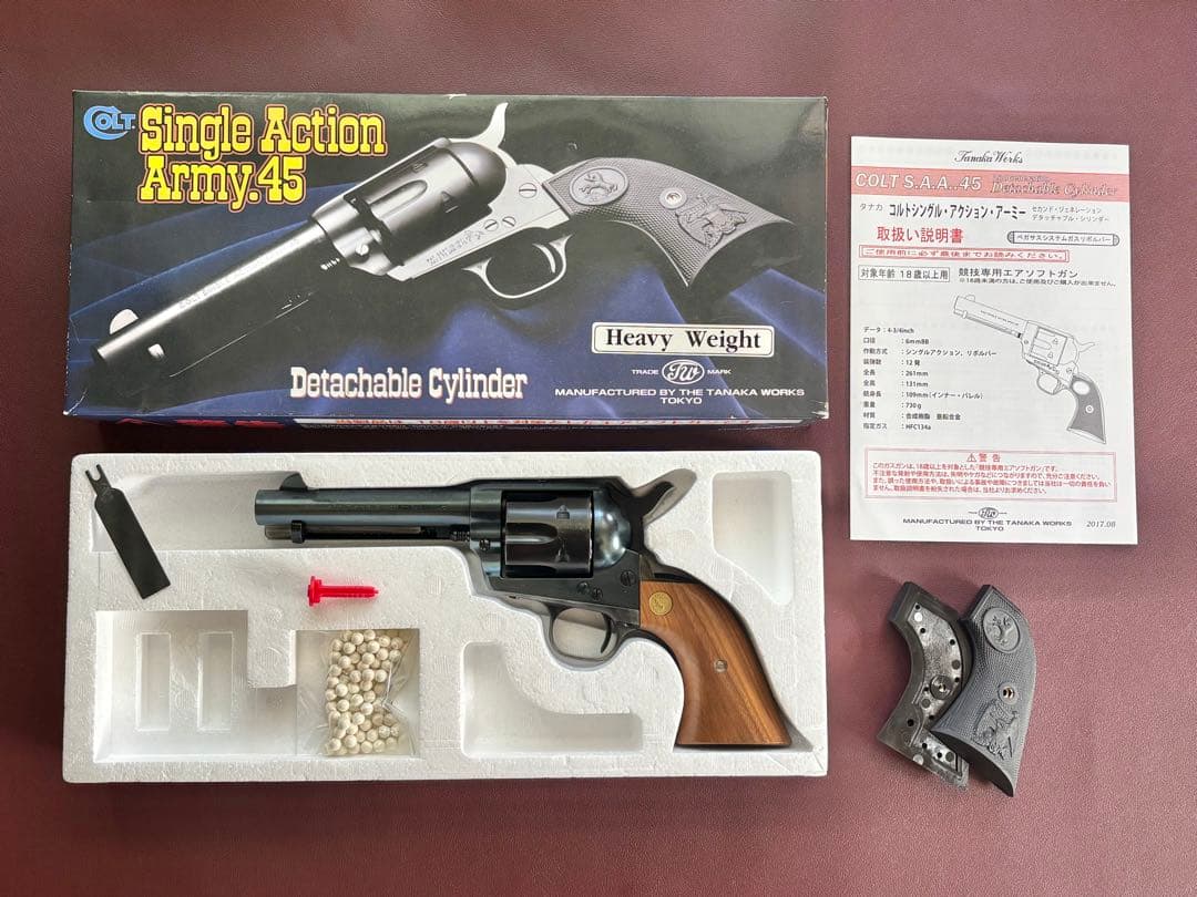 タナカ SAA デタッチャブル HWブルーイング 木製グリップ