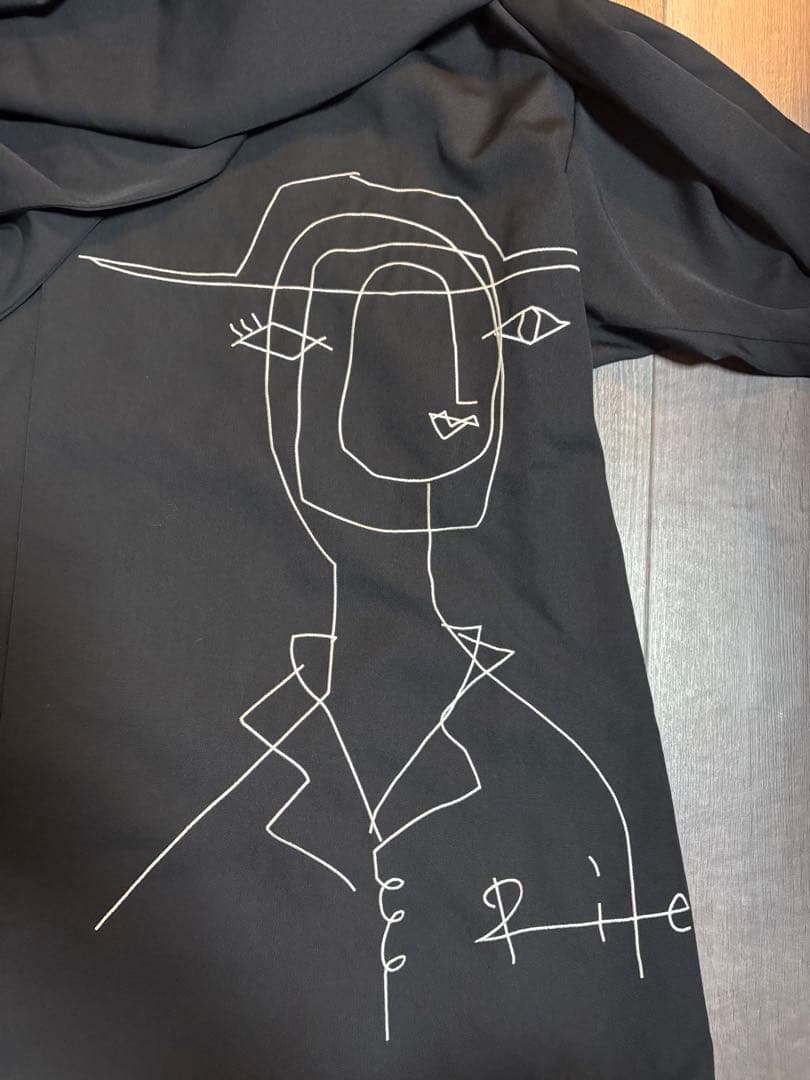 ヨウジヤマモト HOMME 16/17AW LOOK 17 リエ刺繍コート