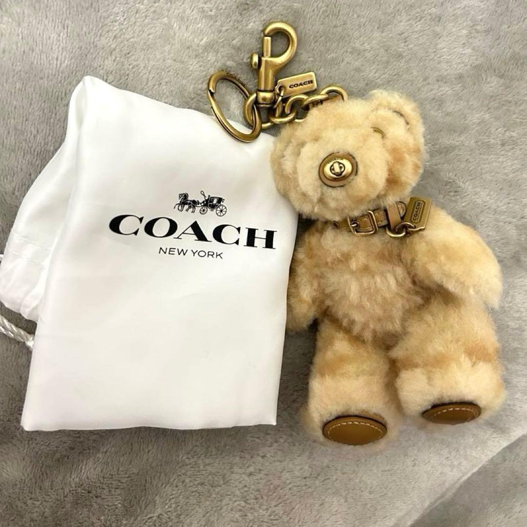 COACH ベア チャーム くま キーホルダー CH112 保存袋付き