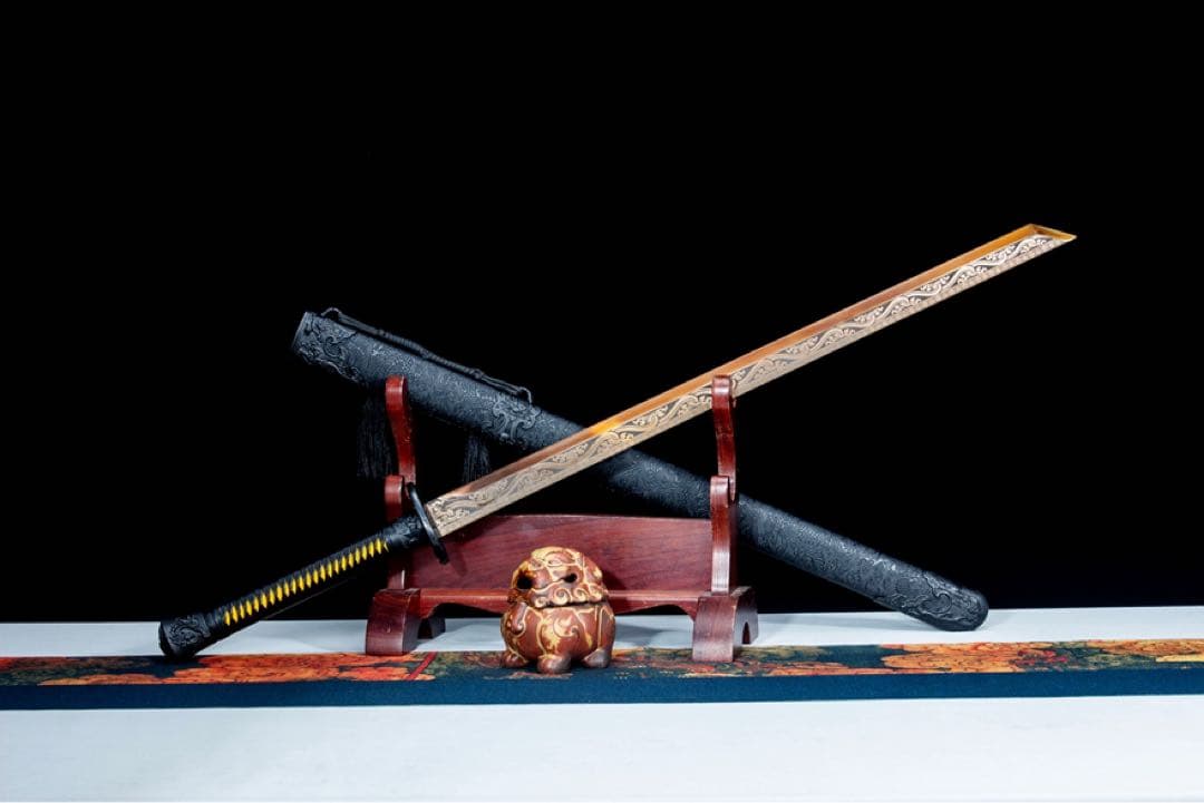 龍鳳墨龍 美術刀 模擬刀 日本刀 模造刀 鑑賞用 武具