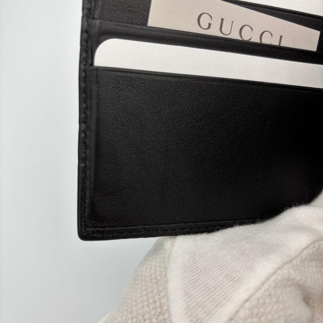 美品　Gucci GGシマ マネークリップ 黒 箱付き