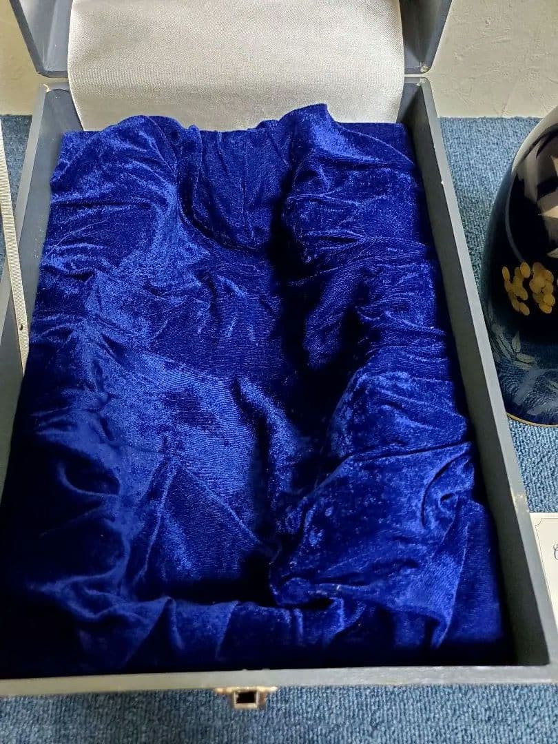 ☆okura☆花瓶☆大蔵陶園☆瑠璃金蝕☆南天☆27cm 箱付き