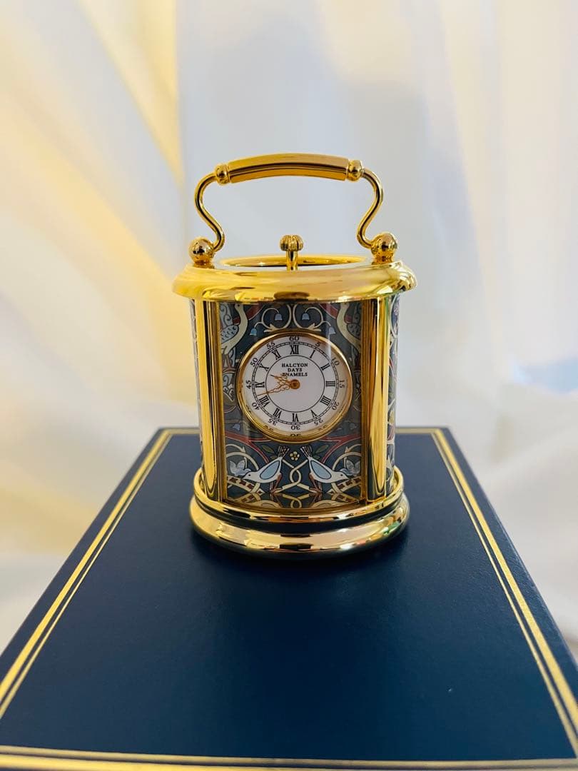 Halcyon Days 装飾時計 専用ボックス、説明書付き