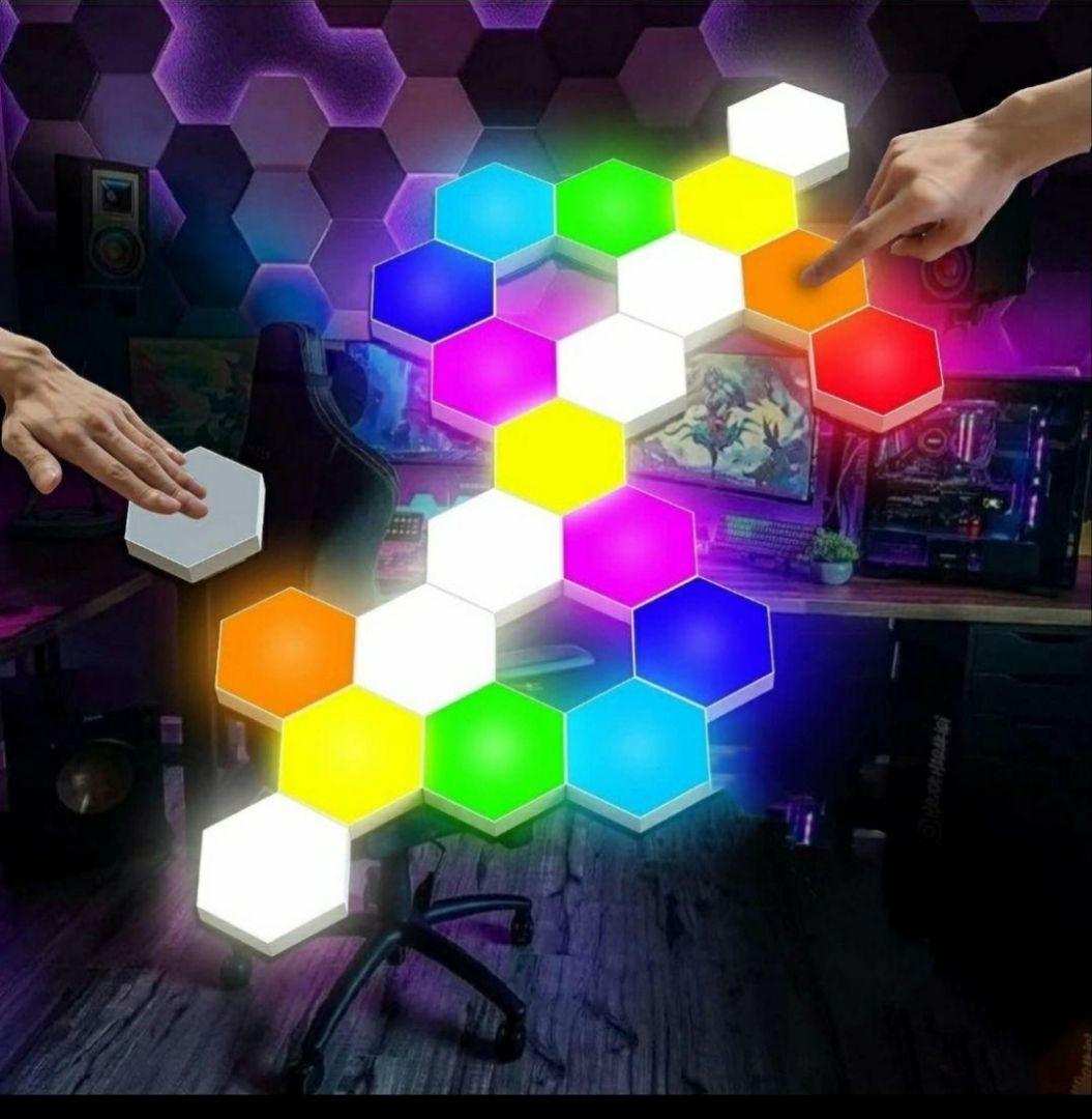 12個セット　間接照明　六角形 置型 クリスマス　ライト　ゲーミングルーム