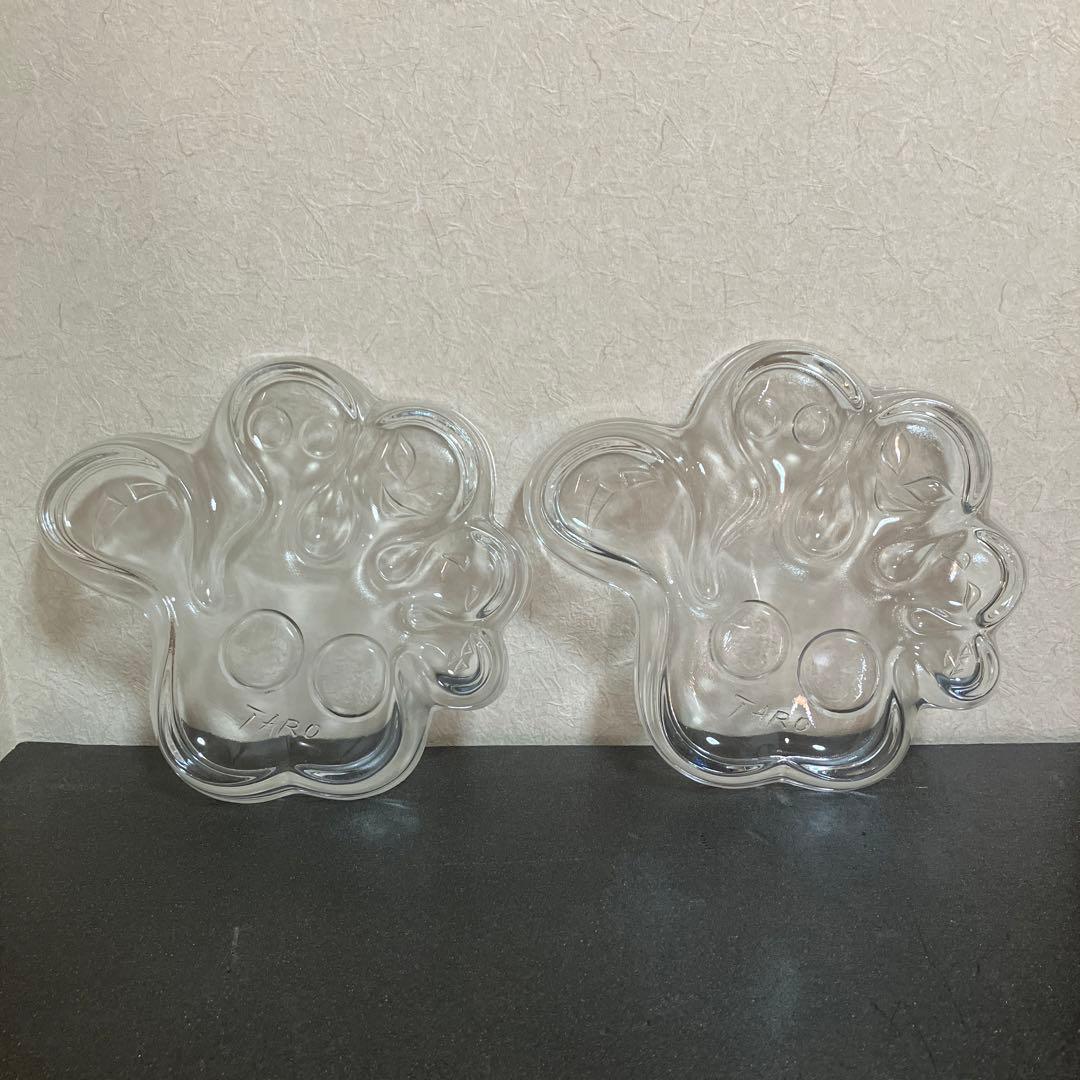 ★岡本太郎　手形　ガラスプレート