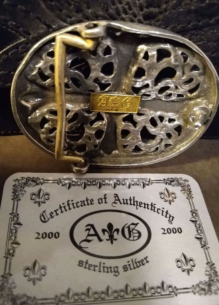 ✚A&G Oval Cross Belt Buckle✚廃盤希少モデル*