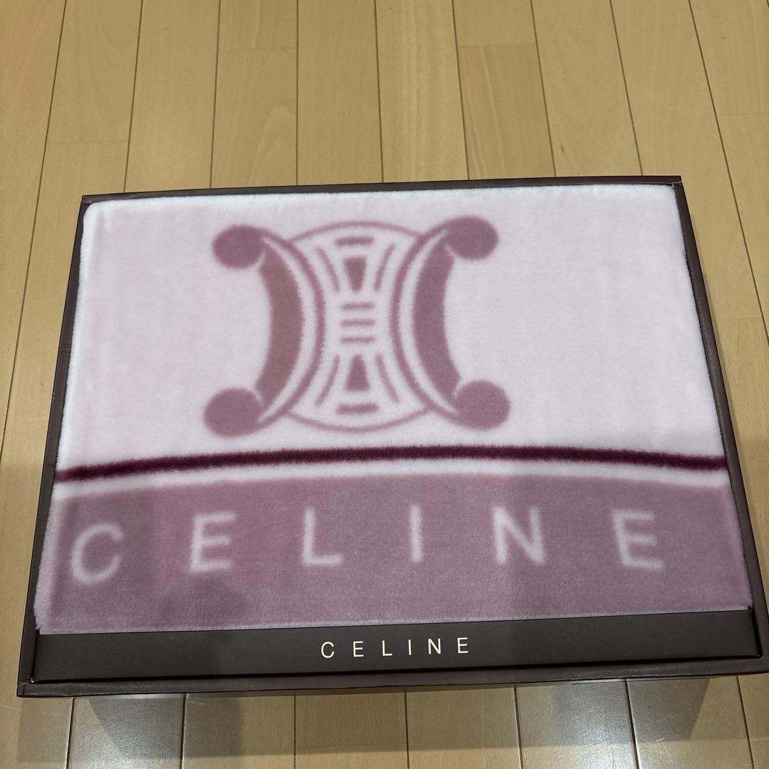 セリーヌCELINE ピンク ハーフケット毛布 CL 9610