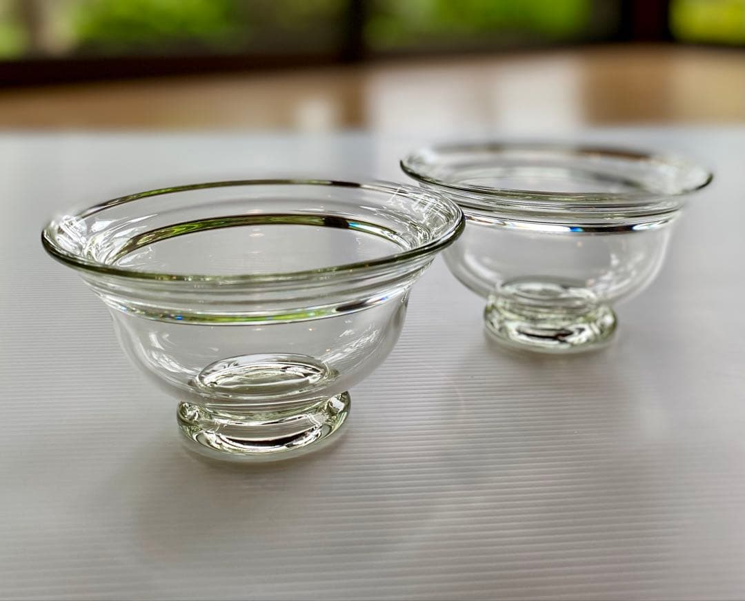 リクエスト出品のためvivimama 舩木倭帆 作　口返し透明鉢2客