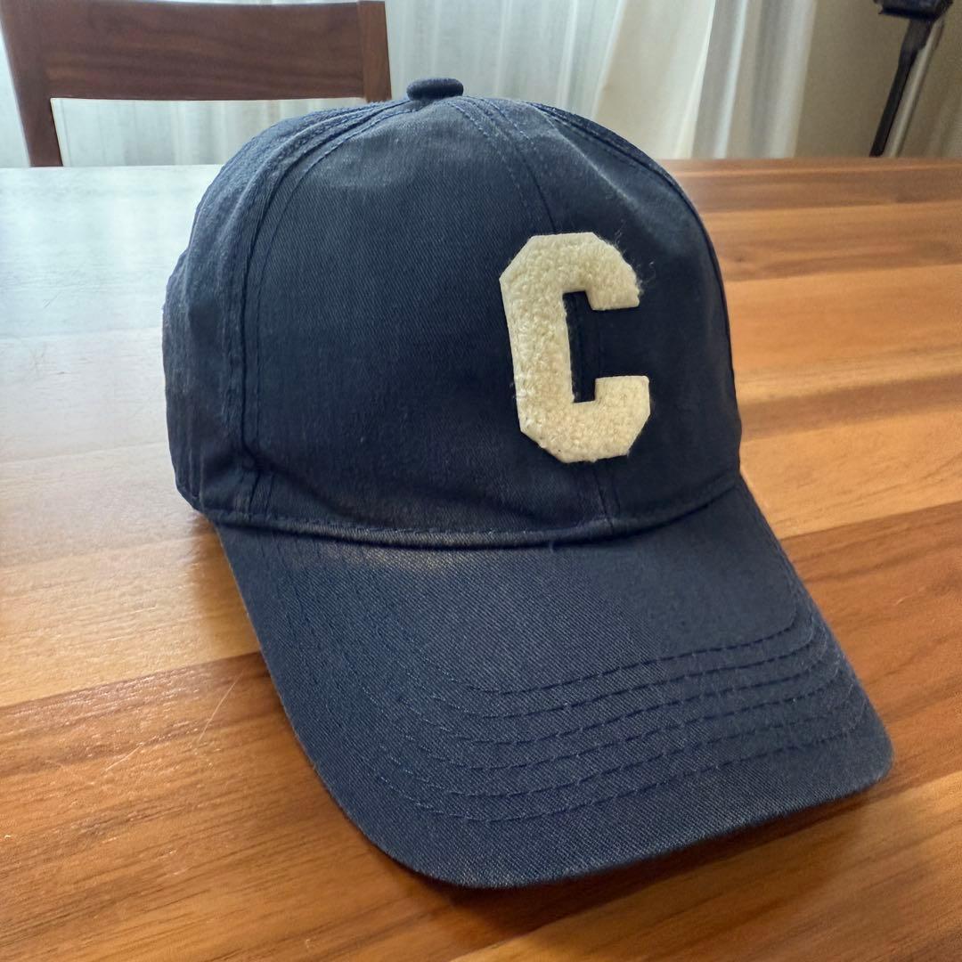 CELINE イニシャルベースボール キャップ マリン ネイビー