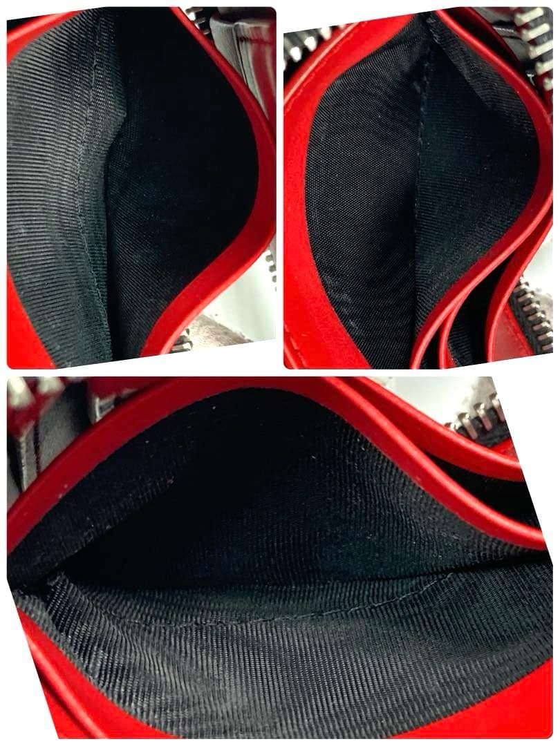 フェンディ　モンスター　バグズ アイ　レザー　ラウンドファスナー　二つ折り財布