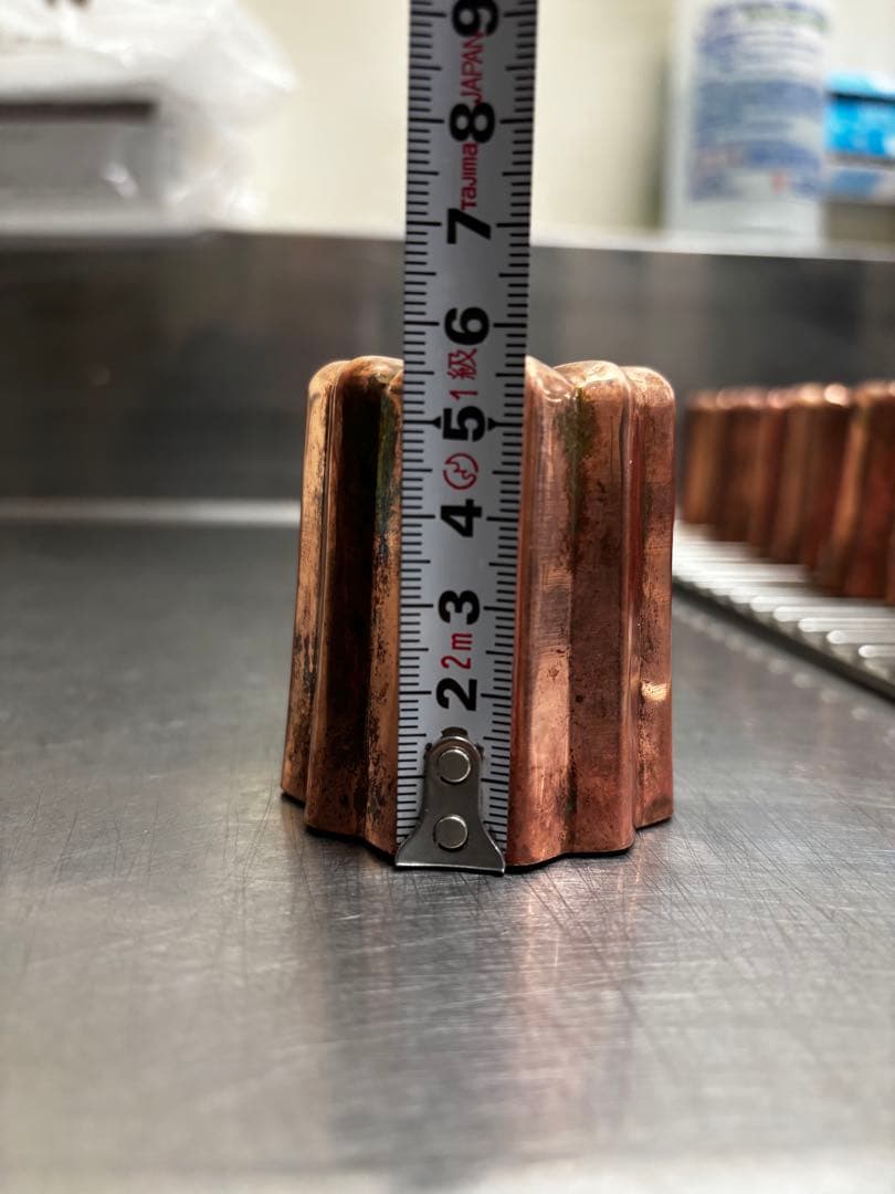 カヌレ型　銅　10個　【Mibk】