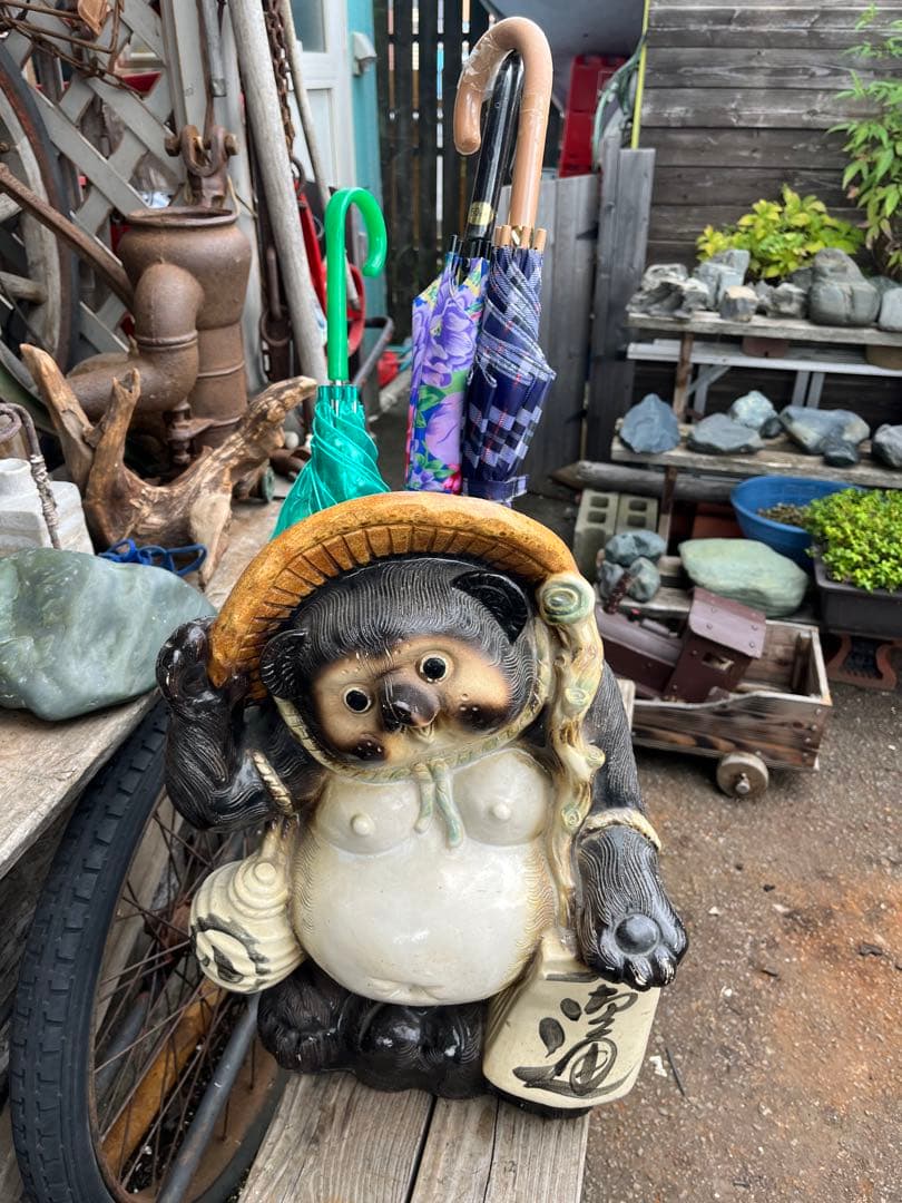 shota たぬきの置物、たぬき55センチ、たぬきの傘立て置物、傘立て、