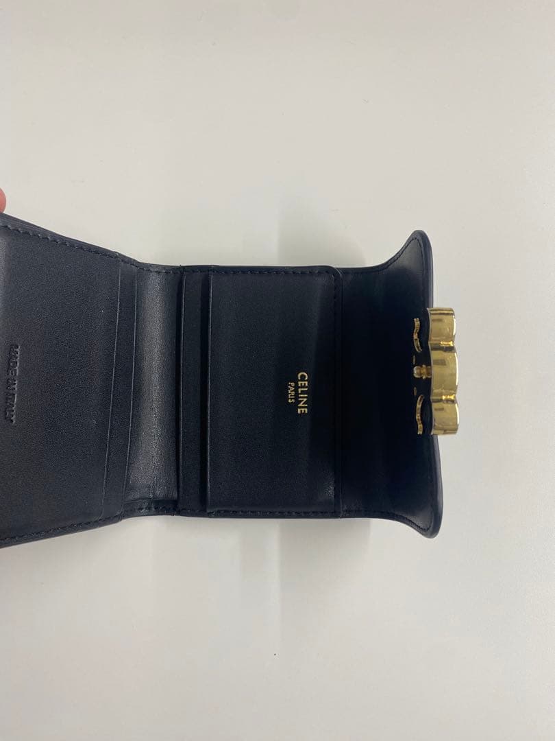★*★様 CELINE トリオンフ 三つ折り財布 ブラック