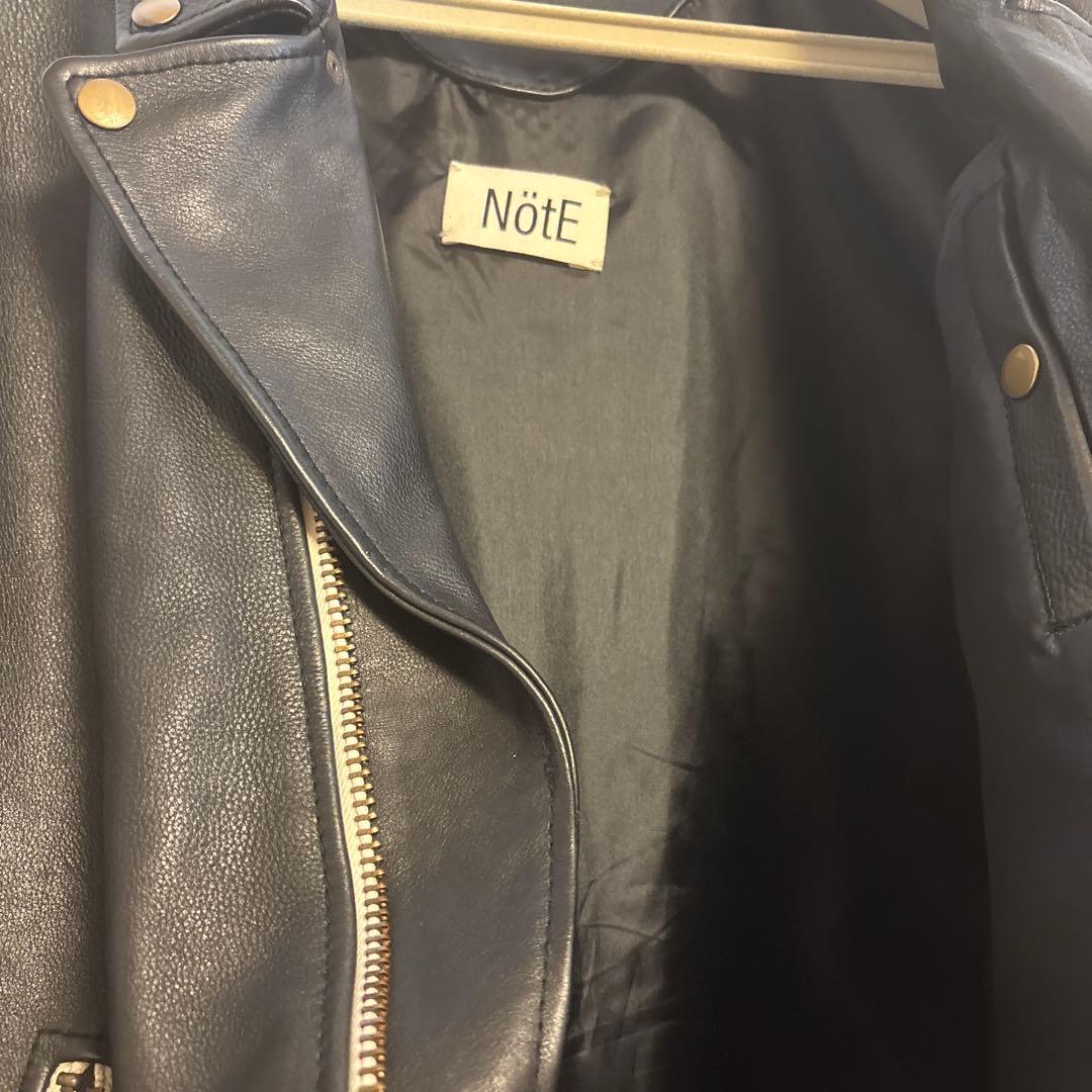 NotE ダブル ライダース レザー ジャケット オーバーサイズ 46サイズ