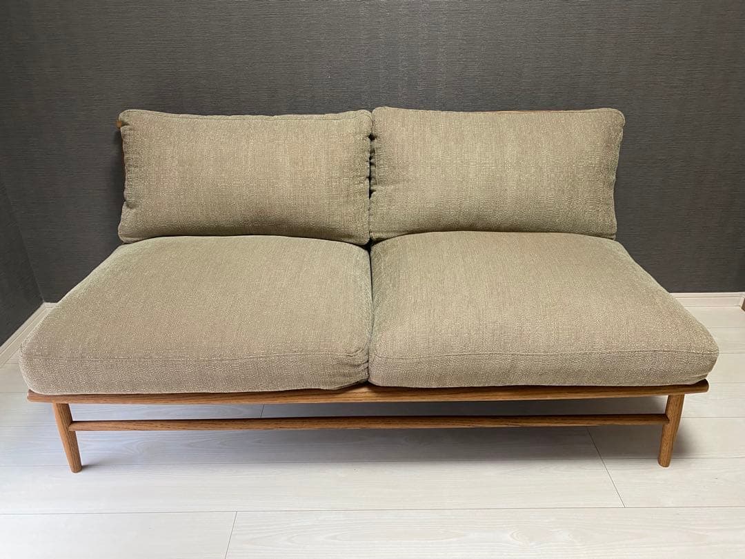 【美品】MOMO NATURAL クラウドソファー　２人掛け