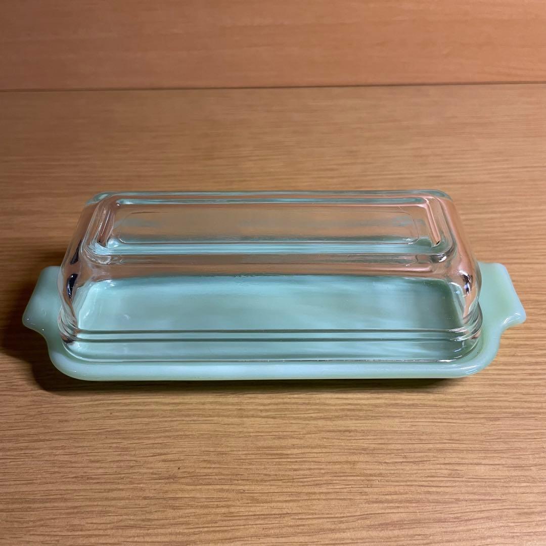 ファイヤーキング ジェダイ バターディッシュ FireKing jade-ite