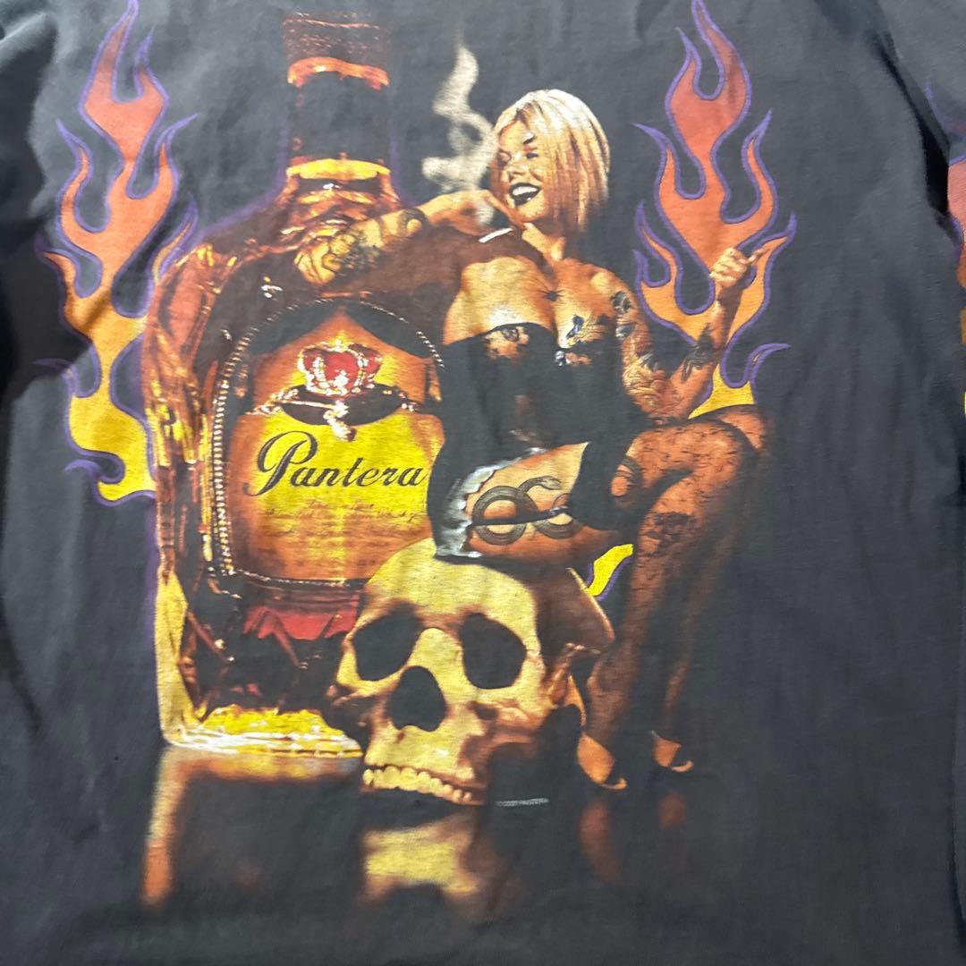 M*g様 両袖フレイム ロンT スカル系 パンテラ pantera XL相当