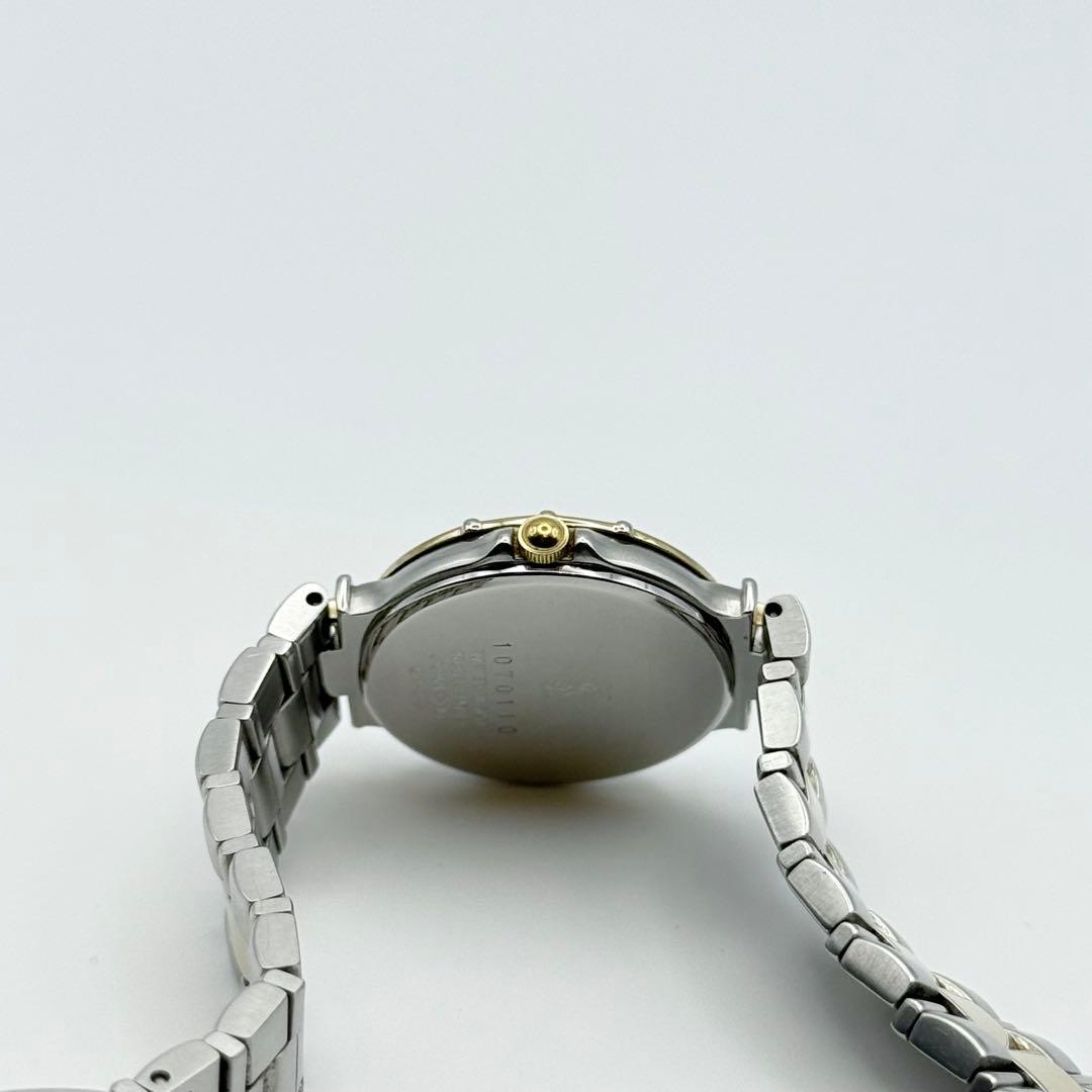 ✨新品電池・稼働✨ サンローラン 腕時計 クォーツ ラウンド コンビ 三針時計