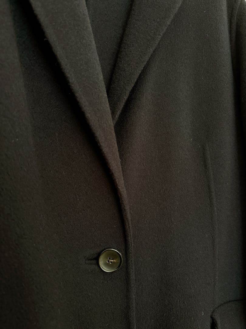 Spick & Span スピック&スパン　Wフェイス ロングコート ネイビー