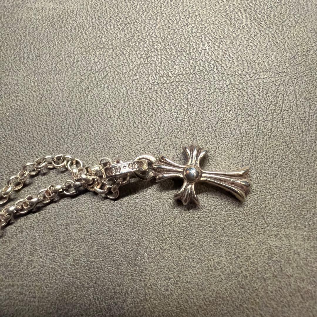 ①CHROME HEARTS ベイビーファット　パヴェダイヤ　ロールチェーン付き