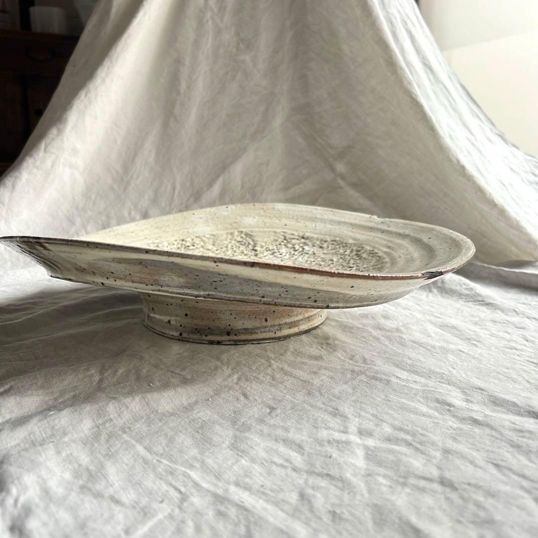 刷毛目　ゆがみ大皿　特大　日本　アンティーク　ヴィンテージ　骨董