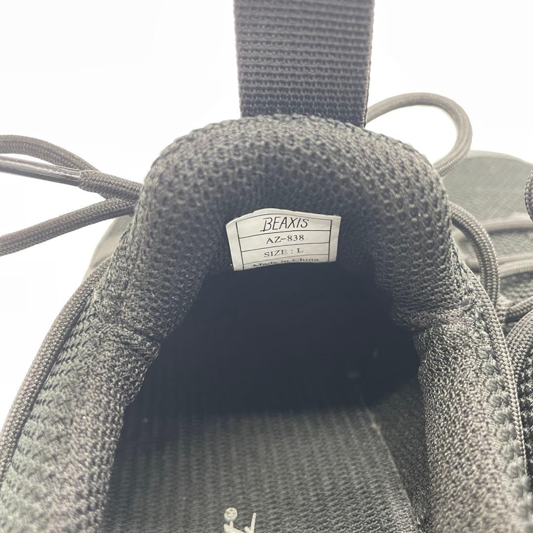 BEAXIS スニーカー ブラック 厚底 メッシュ 25cm スポーツ