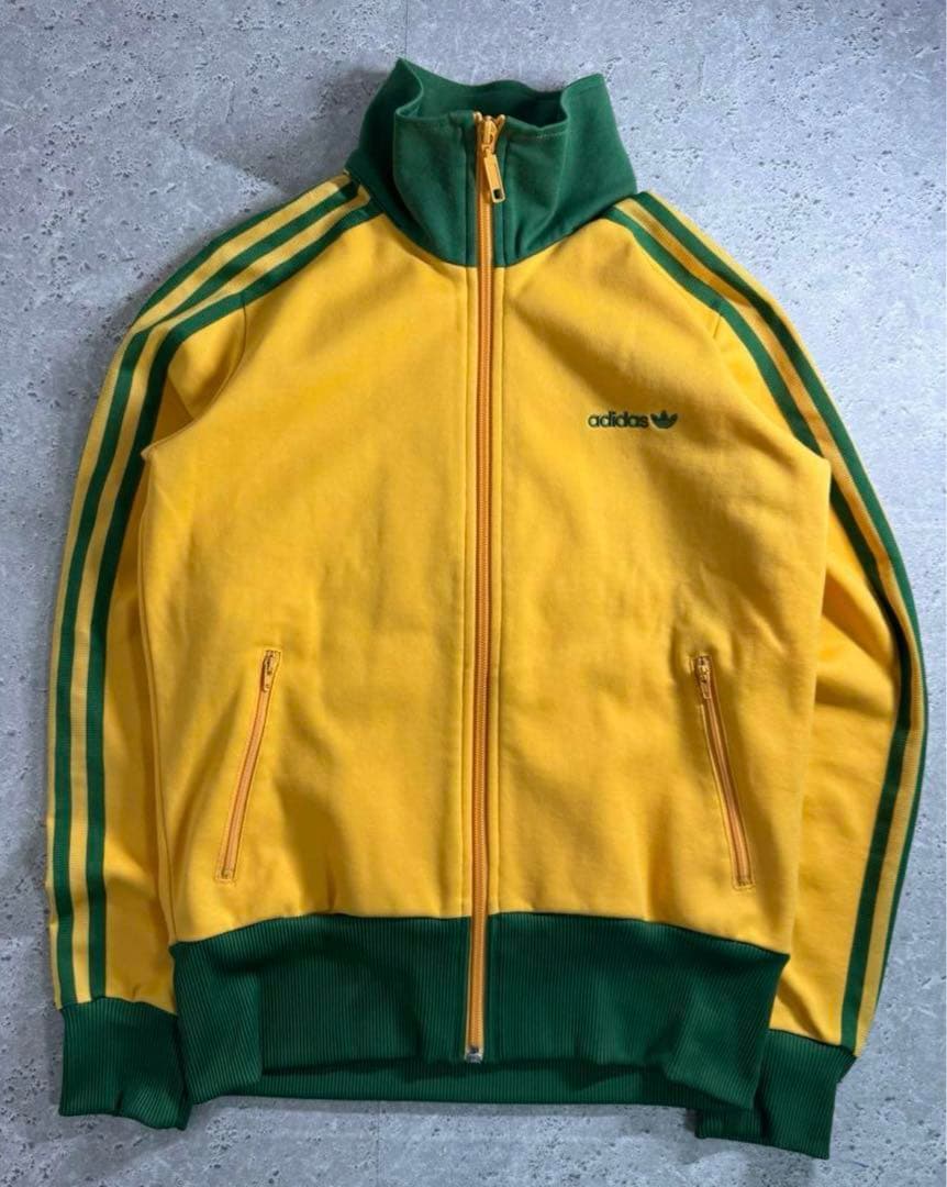 値下げ❣️adidas 00s トラックジャケット 万国旗 イエロー グリーン M