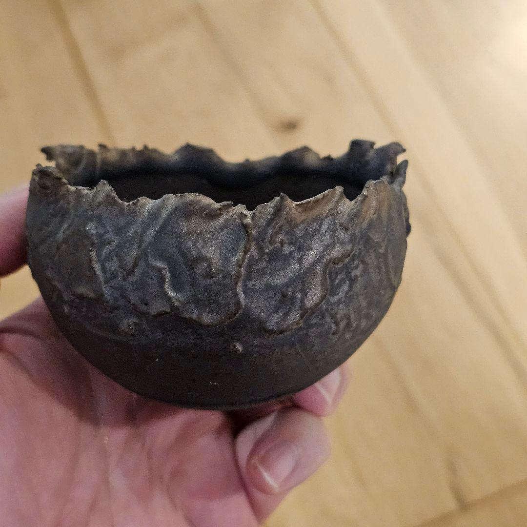 新品未使用 たけろうポット ちぎり コクコク タタキ 植木鉢 陶器鉢