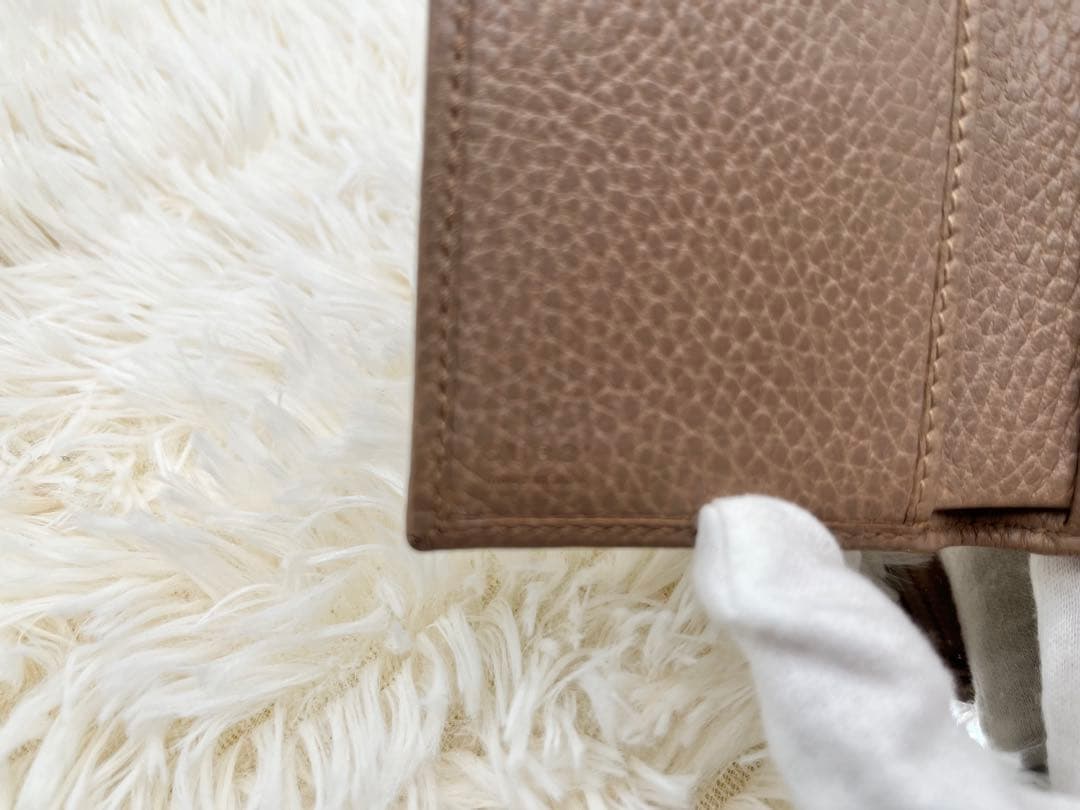 ✨美品✨ GUCCI グッチ 3つ折り財布 GGマーモント ピンク ベージュ