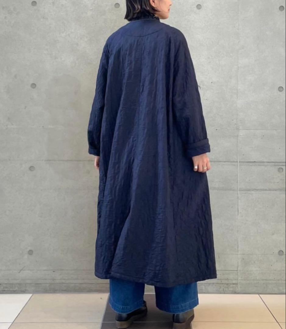 maison de soil メゾンドソイル　シルクキルティングロングコート