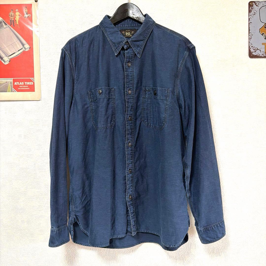 美品　極上　RRL ダブルアールエル　ラルフローレン　コットンリネンシャツ