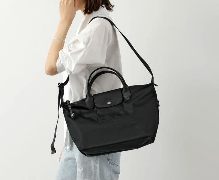 LONGCHAMP☆ル プリアージュ☆エナジートップハンドルバッグ☆Ｍ☆黒☆新品