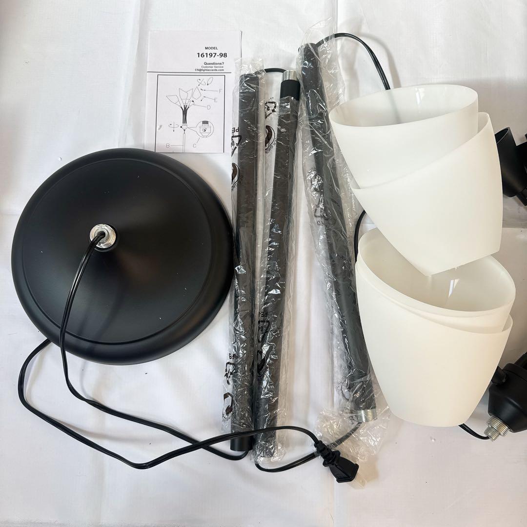 未使用❤️フロアランプ アクリルシェードつき ブラック 黒 照明