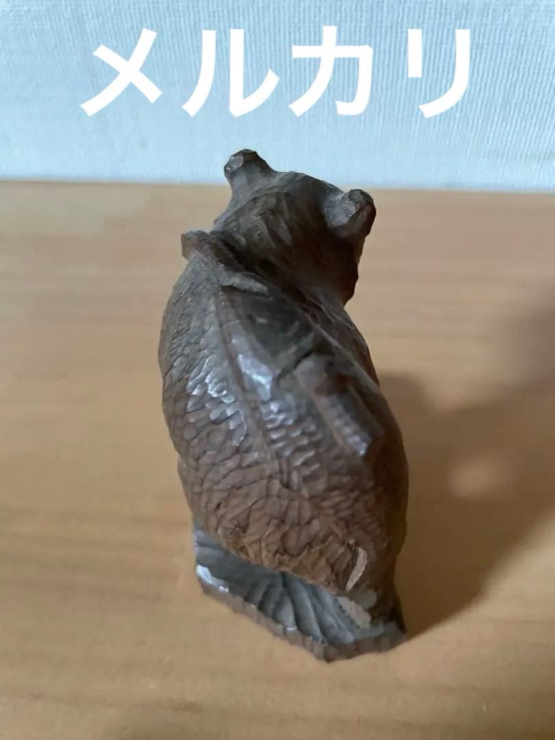 木彫り熊　砂沢一郎　銘あり　戦後熊