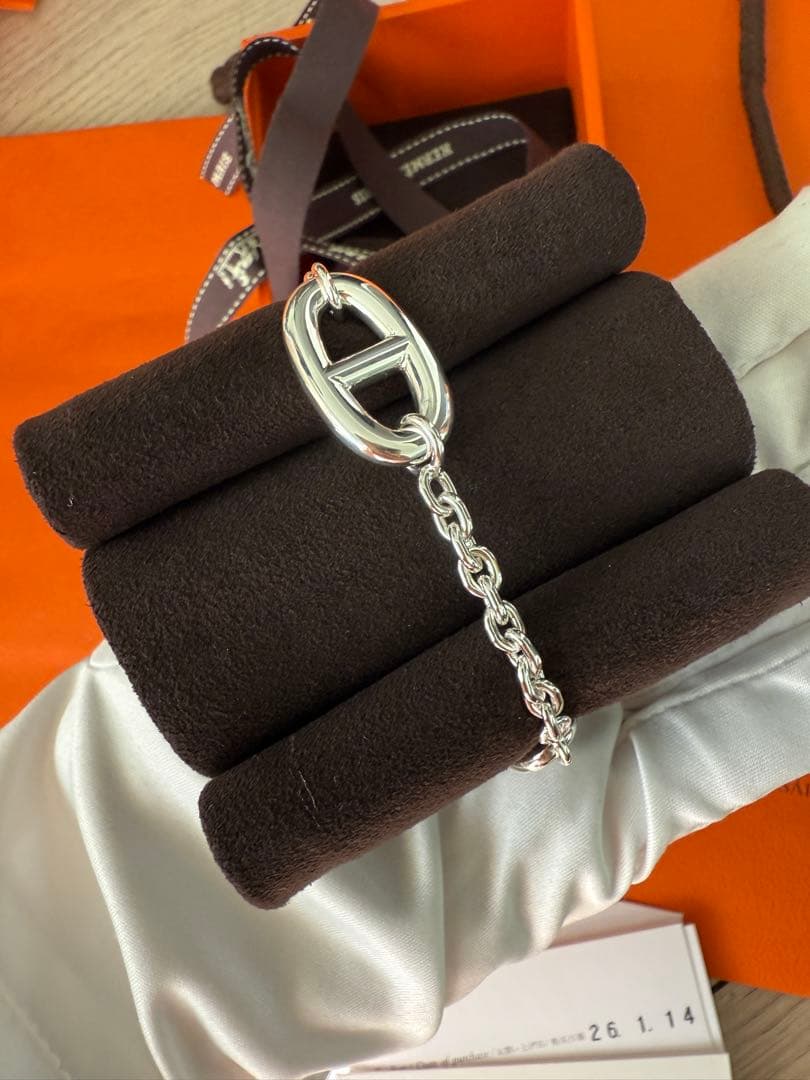 新品未使用エルメス　シェーヌダンクル　ファランドールST　ブレスレット　シルバー