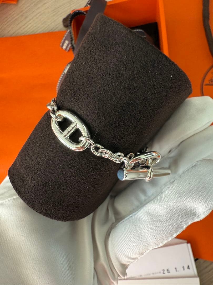 新品未使用エルメス　シェーヌダンクル　ファランドールST　ブレスレット　シルバー