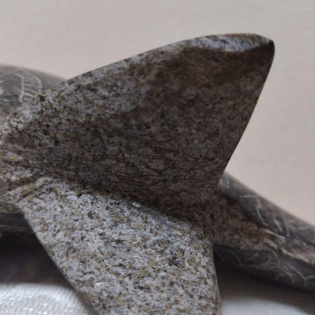 鯉の置物　御影石