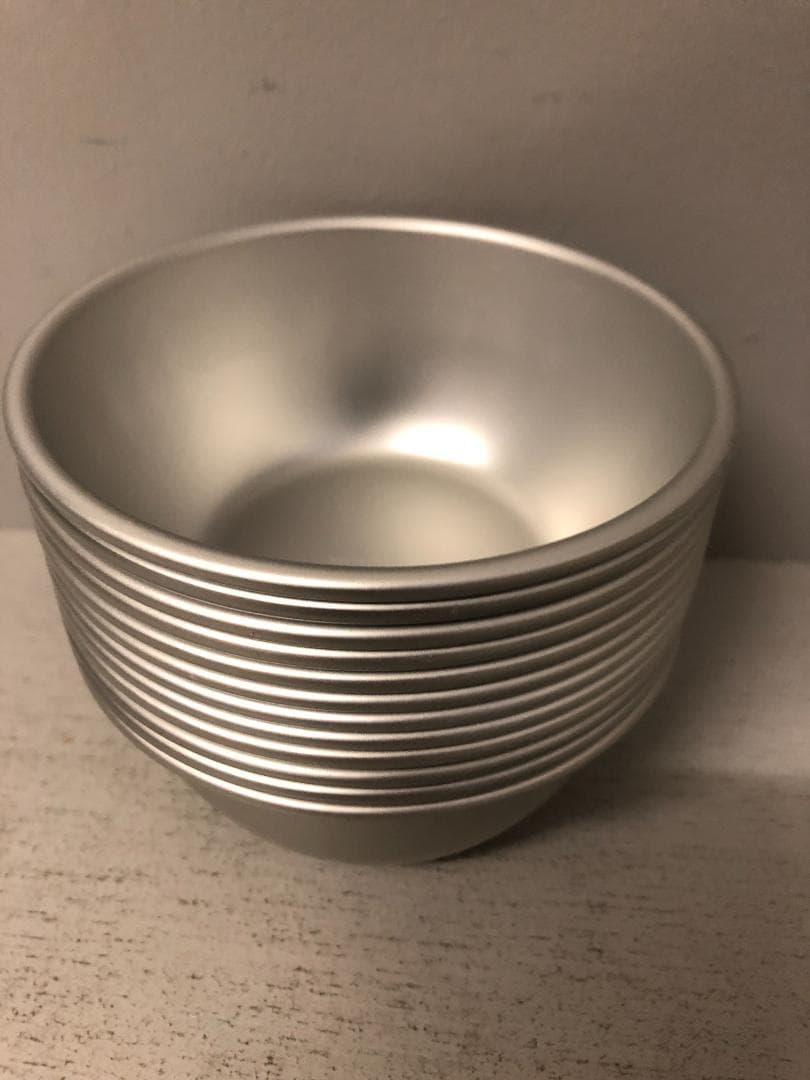 10個　アカオ　アルマイト　給食用食器　11cm　アルミ皿　深皿　小鉢　⑴