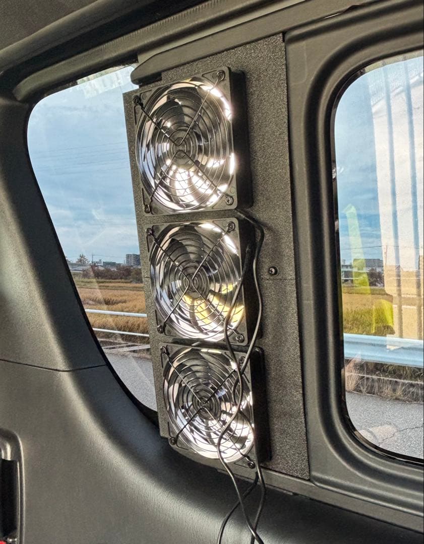 ハイエース 換気扇 ぴーちゃん 助手席 防虫ネット 6連用アタッチメント