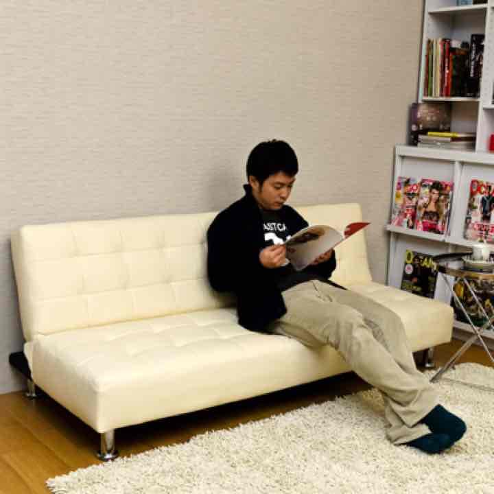 ⭐️新品 送料無料⭐️激安ソファーベッド‼︎3段階のリクライニング⭐️